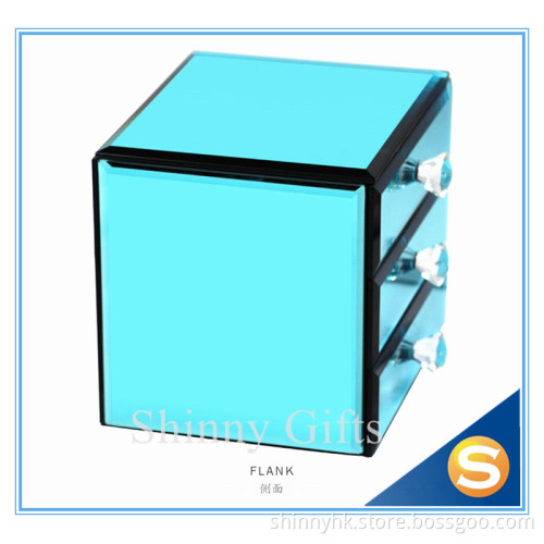 High Quality New Design Glass Jewelry box With Mirror China Manufacturers